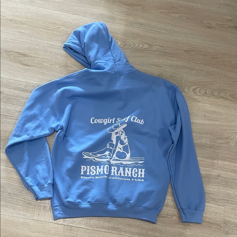 Pismo Ranch Cowgirl Surf Club Blue Hoodie